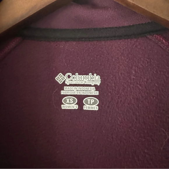 Columbia Zip Up Mockneck Athletic Jacket Gorpcore Maroon XS Sportswear - Picture 7 of 9